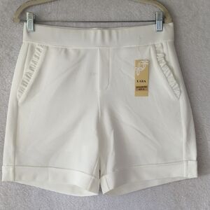 Lara Fashion Women's White Contemporary Office Shorts Size XL